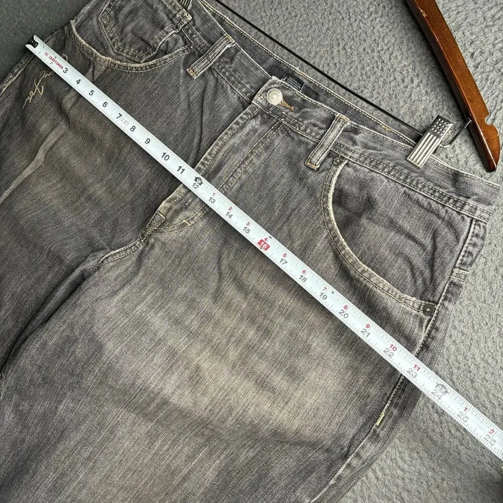 Vintage Y2k BAGGY Sean John Jeans 38 Black Baggy Wide Leg Hip Hop Skater